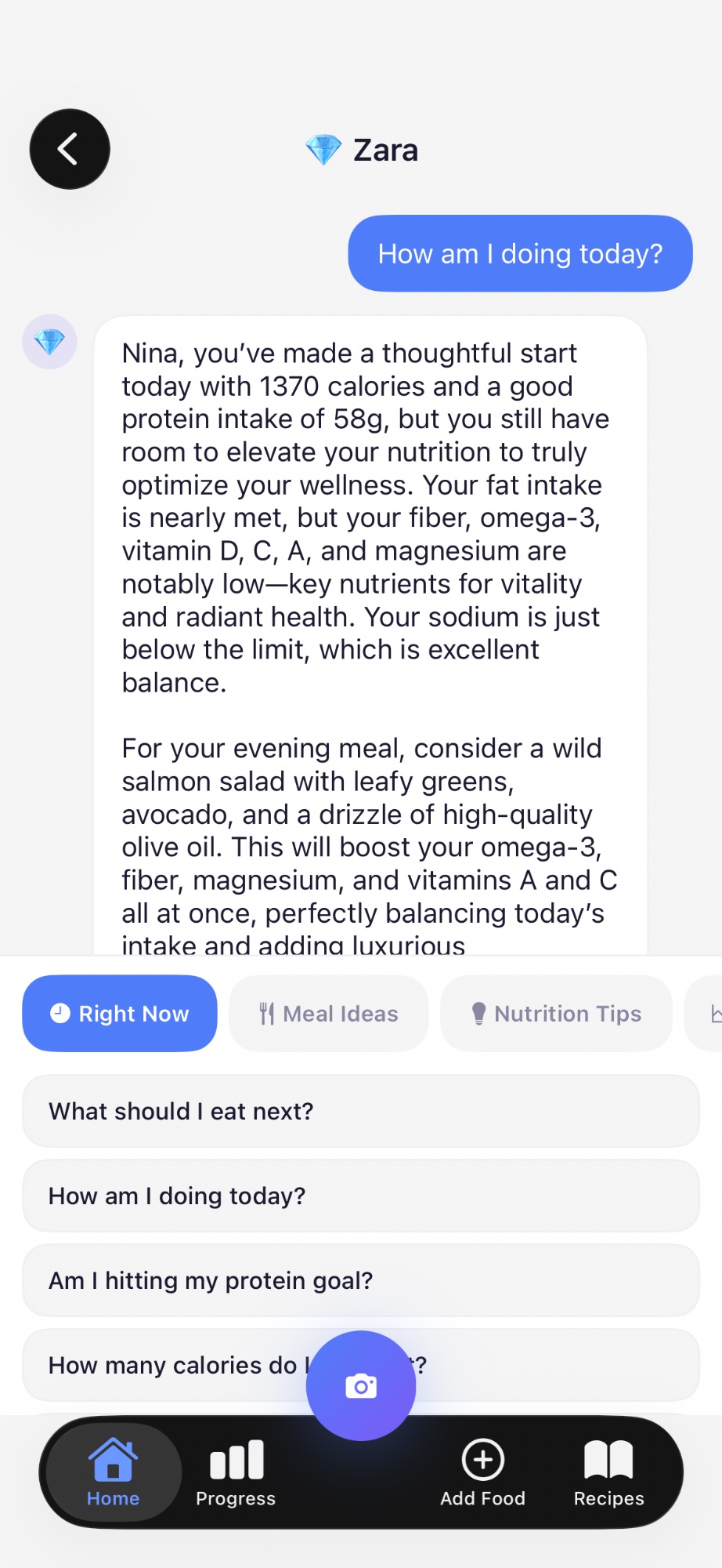 CalGram AI nutrition coach